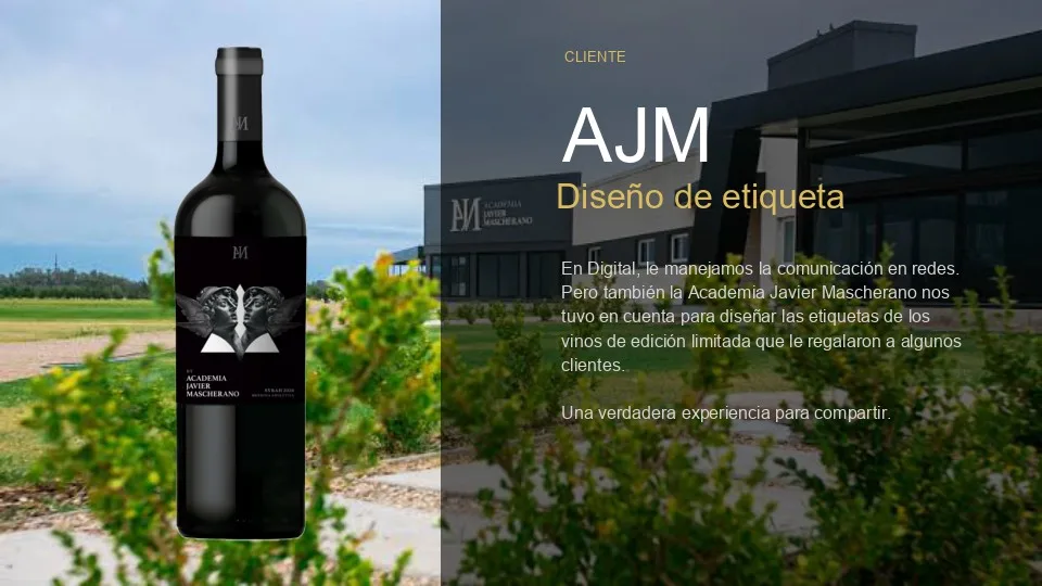 Academia Javier Mascherano - Etiqueta de vino